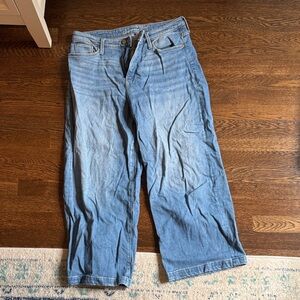 Stylish Light Blue Wide Leg Jeans